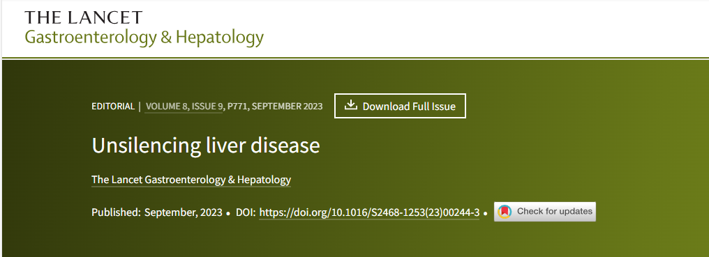柳葉刀最新社評：讓肝病不再沉默，大力推動FibroScan的普及性
